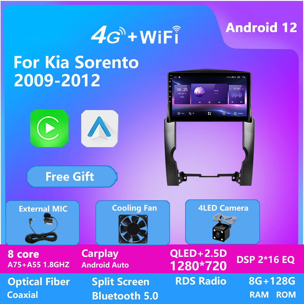 Android 12 Full Touch Screen Car Video Player Gps for KIA SORENTO 2009-2012 Multimedia Head Device Unit BT WIFI dsp
Android 12 Full Touch Screen Car Video Player Gps for KIA SORENTO 2009-2012 Multimedia Head Device Unit BT WIFI dsp