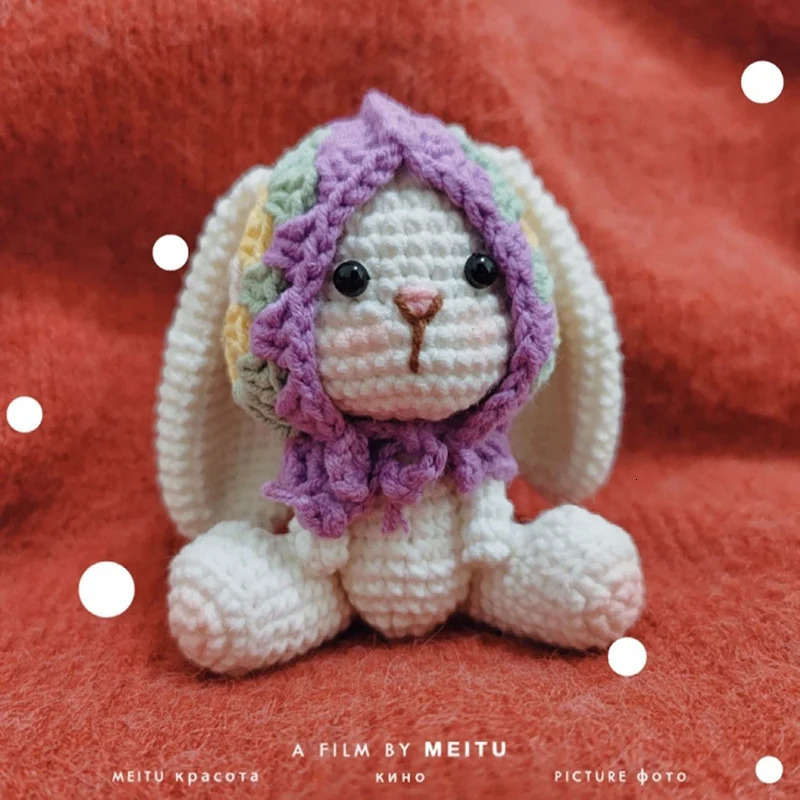Other Pretty Rabbit Crochet Kit Needlework Doll DIY Knitting amigurumi Crocheting Craft kits handmake With Yarn Accessories Pattern 231110