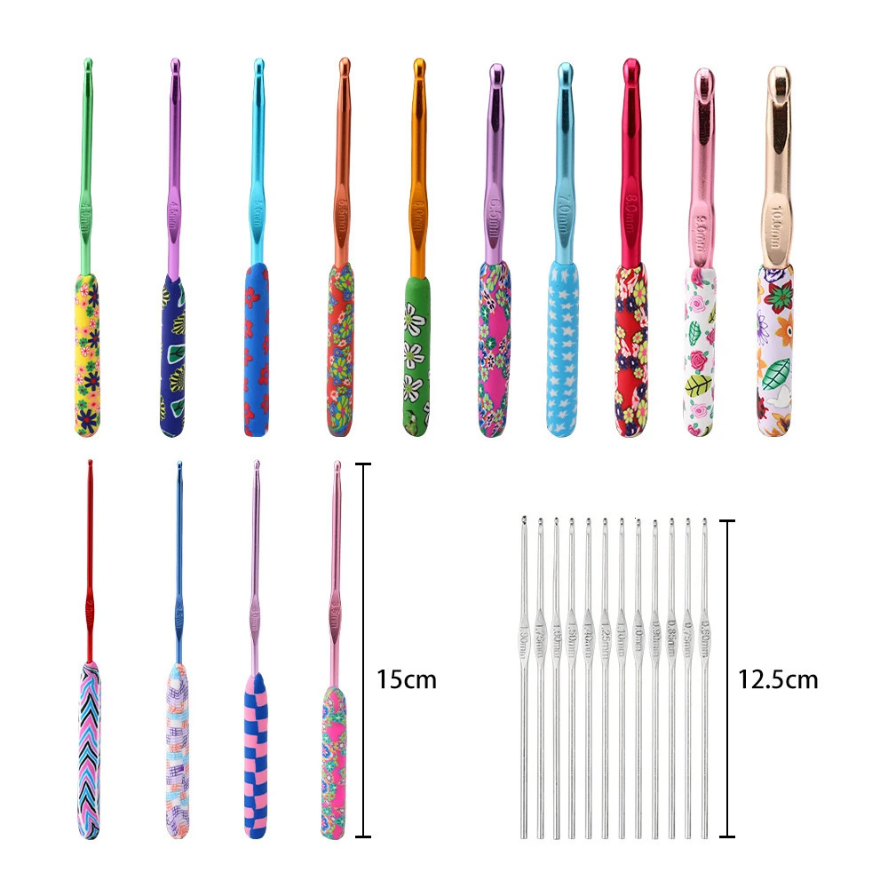 Other Crochet Knitting Hooks Set 2023 With Storage Bag Case TPR Rubbber Handle Wool Needles Sewing Accessorie Gift 231110