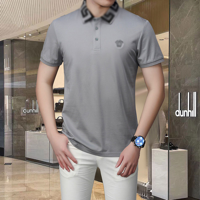 Designer Mens Polo Shirt Fashion Short Sleeve 100% Cotton Clothing Like Versac Embroidered Letter Business Casual Shirt, Customize
Designer Mens Polo Shirt Fashion Short Sleeve 100% Cotton Clothing Like Versac Embroidered Letter Business Casual Shirt, Customize