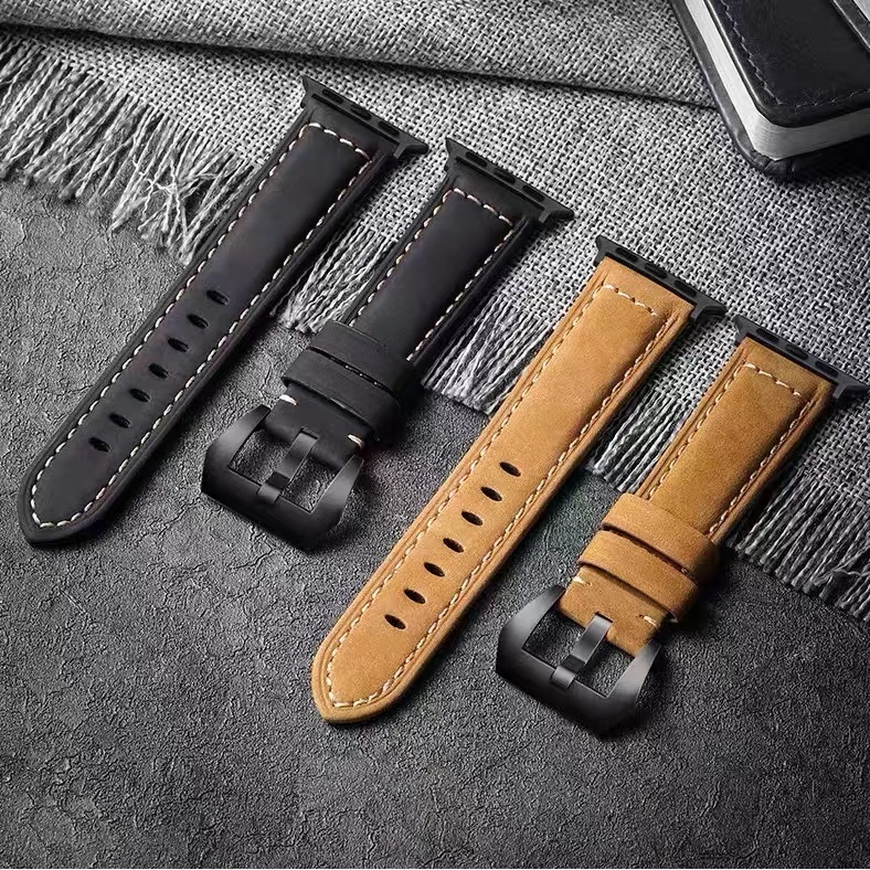 Watch Bands Fo Apple Watch Band High Quality Leather Strap Men for Series 7 8 123456 SE Ultra 49mm 44mm 40mm Watch Band 45mm 41mm 38mm 42mm 230411
