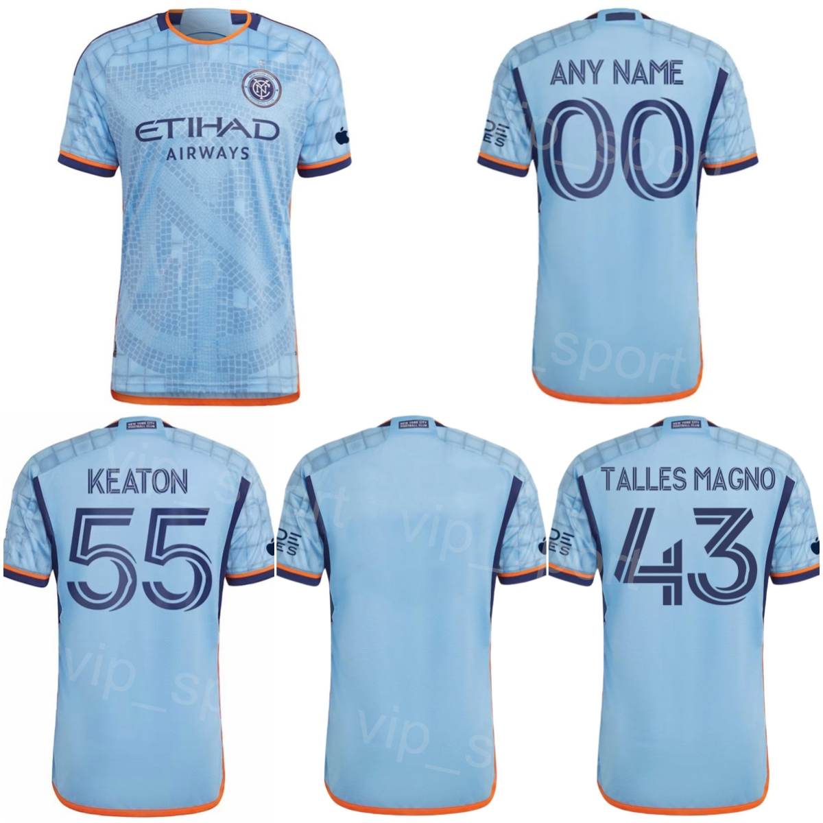 New York City Jerseys Soccer 55 Keaton Parks 3 Braian Cufre 24 Tayvon Gray 43 Talles Magno 11 Gabriel Pereira 10 Santiago Rodriguez Football Shirt Kits 2023 2024 FC