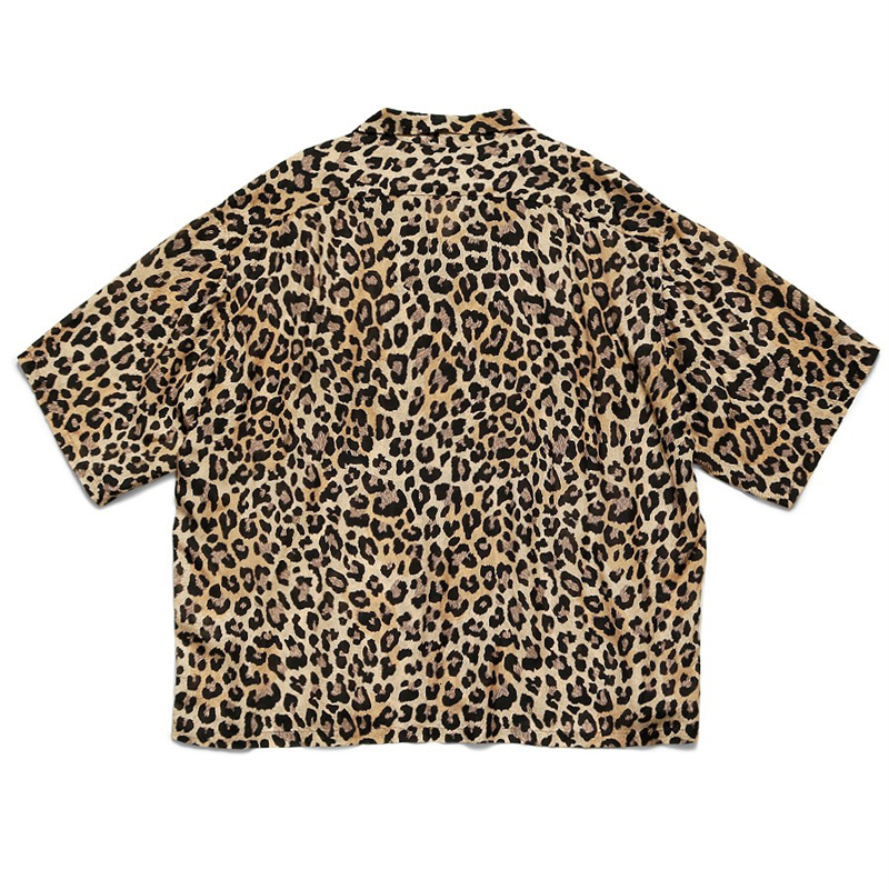 Men s Casual Shirts KAPITAL 22SS Summer Japanese Style Fashion Couple Leisure Leopard Print Printing Short sleeved Cardigan Shirt Men And Women 230411