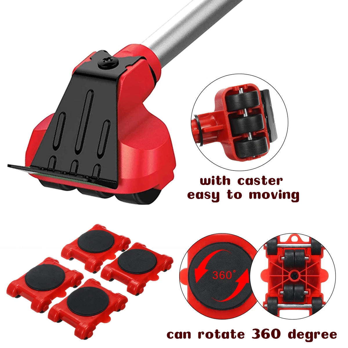 Men's Down Parkas Heavy Duty Furniture Lifter Transport Tool Mover set 4 Move Roller 1 Wheel Bar for Lifting Moving Helper 230410