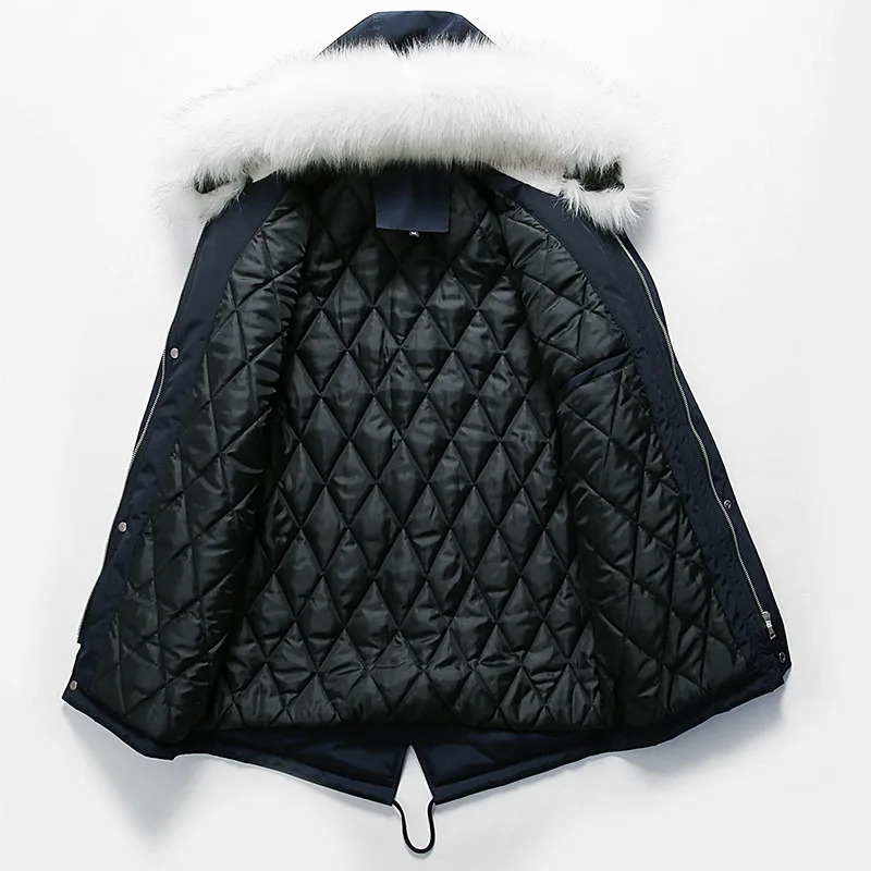 Men's Down Parkas Men Hooded Long Down Jackets With Fur Collar Winter Overcoats Warm Parkas High Quality Male Outdoor Casual Jackets Long Coats 4