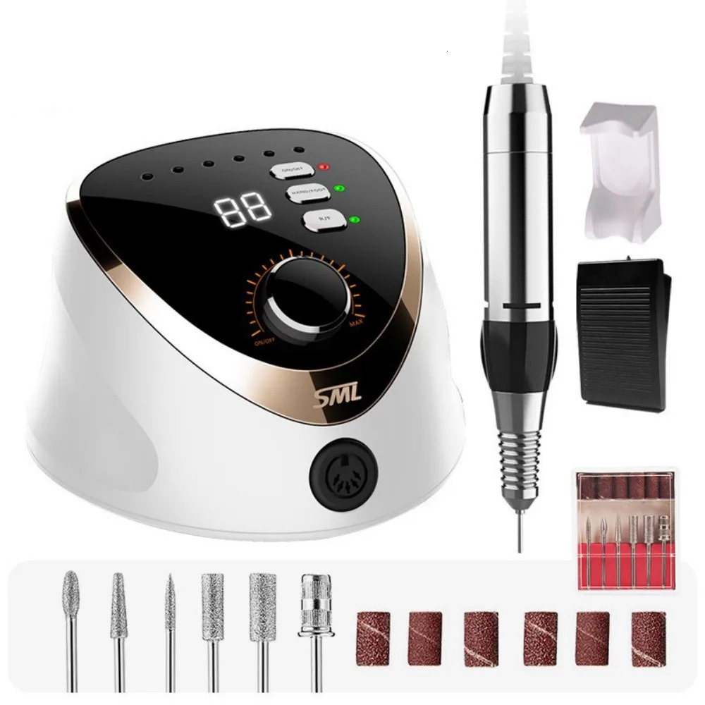 Nail Manicure Set SML M12 Drills Pedicure Machine Electric Strong File Polishing 35000RPM Nails Art Grinding Device Se 231110