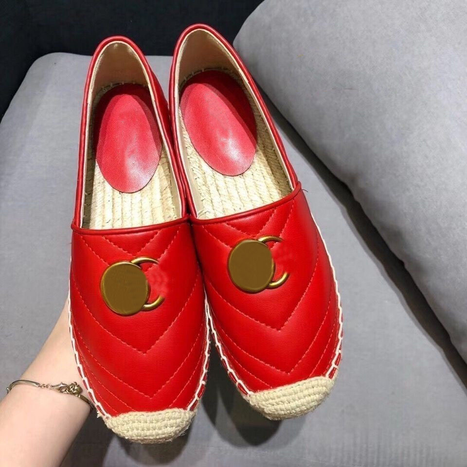 Luxury Brand Women Shoes Loafers Metal Double Letter Buckle Fisherman's Shoes Genuine Leather Nude Black Red Flat Heel Straw Bottom Casual Boat Shoe 35-42, White
Luxury Brand Women Shoes Loafers Metal Double Letter Buckle Fisherman's Shoes Genuine Leather Nude Black Red Flat Heel Straw Bottom Casual Boat Shoe 35-42, White