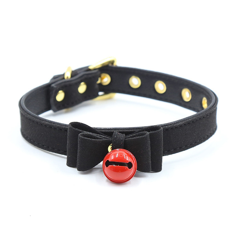 Adult Toys Handmade Sexy Rivet Alternative metal PU Leather Collar Bell Choker slave costume BDSM Bondage Necklace Neckband Sex 230411