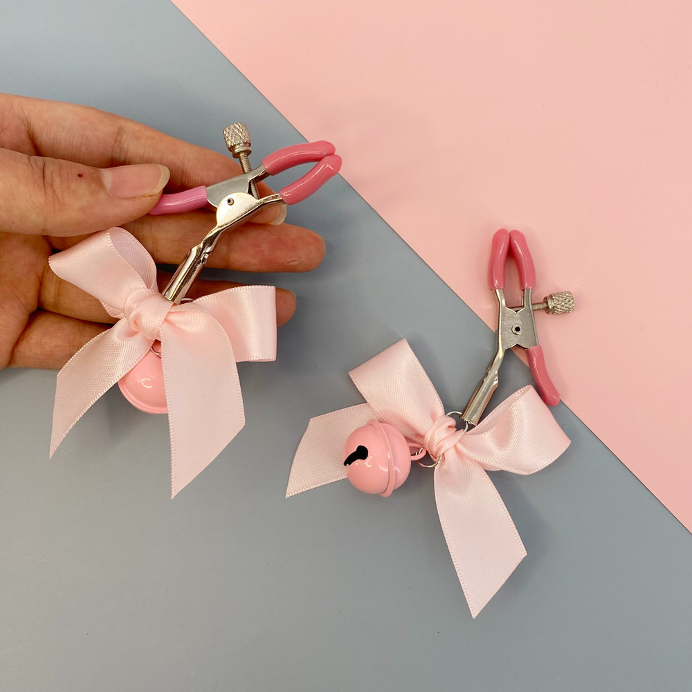 Adult Toys Black And Pink Woman Sexy Adjustable Nipple Clamp Breast SM Small Bell Fetish Flirting Teasing Sex For Couples 230411