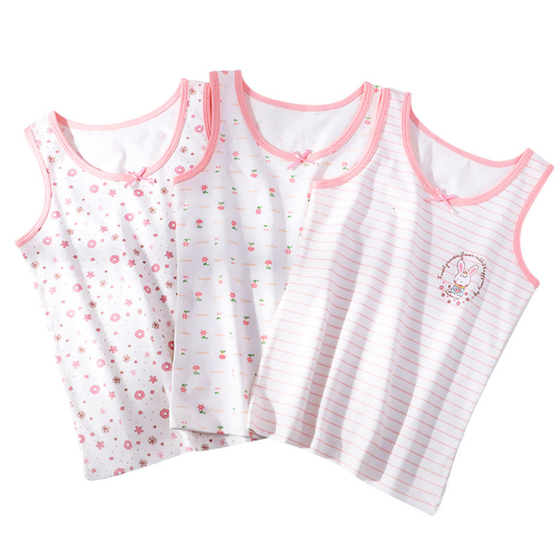 Tshirts 3pcsLot Boys Girls Summer Undershirt Singlet Shirts Kids Dino Unicorn Cotton Tshirt Top Camisoles Underwear Tanks Size 90155 230412