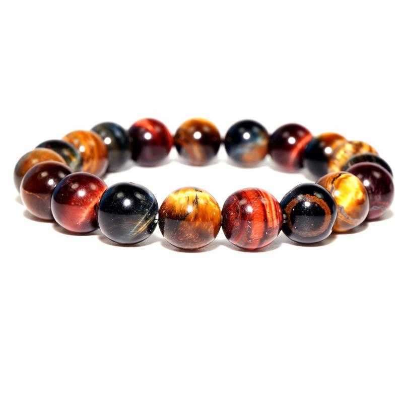 chakras bracelet Vente En Gros De Cristaux En Vrac Bracelets En Gros Bracelet Tricolore En Oeil De Tigre Bracelet Perl