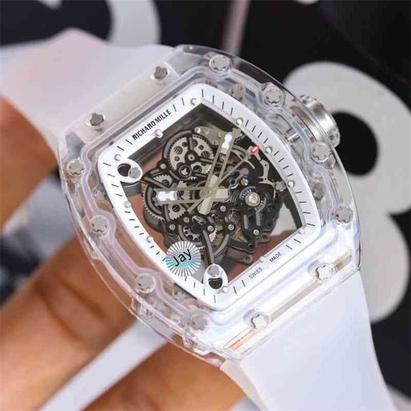 Designer Luxury Richa Milles Watch watch Date Transparent Crystal Machinery Has Unique Personality and Full Hollowed Out Design Dial Mens Wristwatch
Designer Luxury Richa Milles Watch watch Date Transparent Crystal Machinery Has Unique Personality and Full Hollowed Out Design Dial Mens Wristwatch