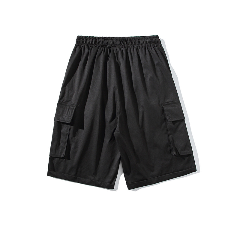 Men's Shorts Summer Men's Cargo Shorts Black Pockets Japanese Fashion Street Clothing Hip Hop Shorts 230412
