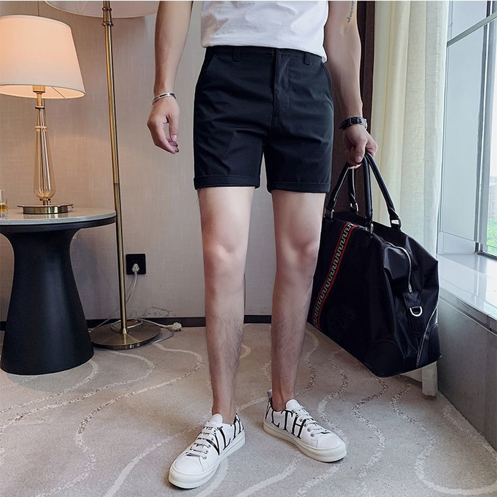 Men's Shorts Korean Fashion Shorts Men's Casual Cotton Work Shorts Street Clothing Solid Summer Shorts Comfortable Thin Cool Pants Men'