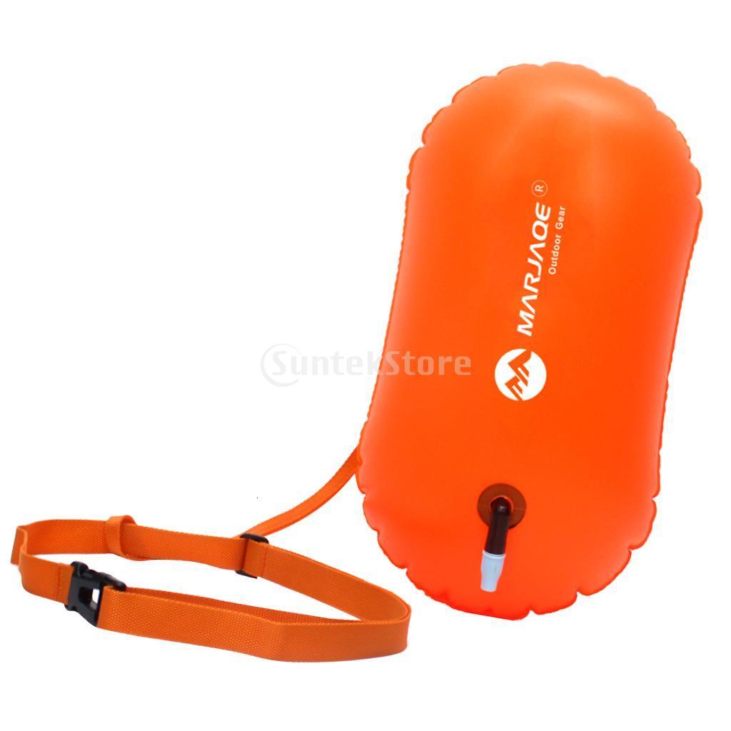 Life Vest Buoy High Visibility Swim Bubble Buoy Swimming Tow Float For Open Water Swimmers Triathletes Snorkelers Flotation Device Waist Belt 230411