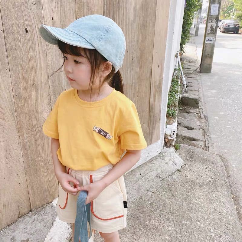 Shorts Boy shorts summer style pure cotton sports casual pants girls baby contrast color loose P6160 230412