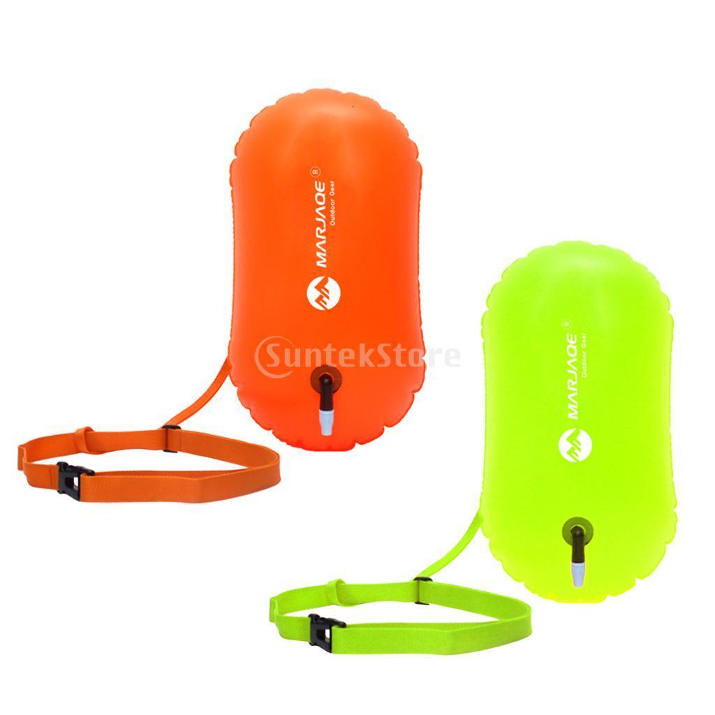 Life Vest Buoy High Visibility Swim Bubble Buoy Swimming Tow Float For Open Water Swimmers Triathletes Snorkelers Flotation Device Waist Belt 230411