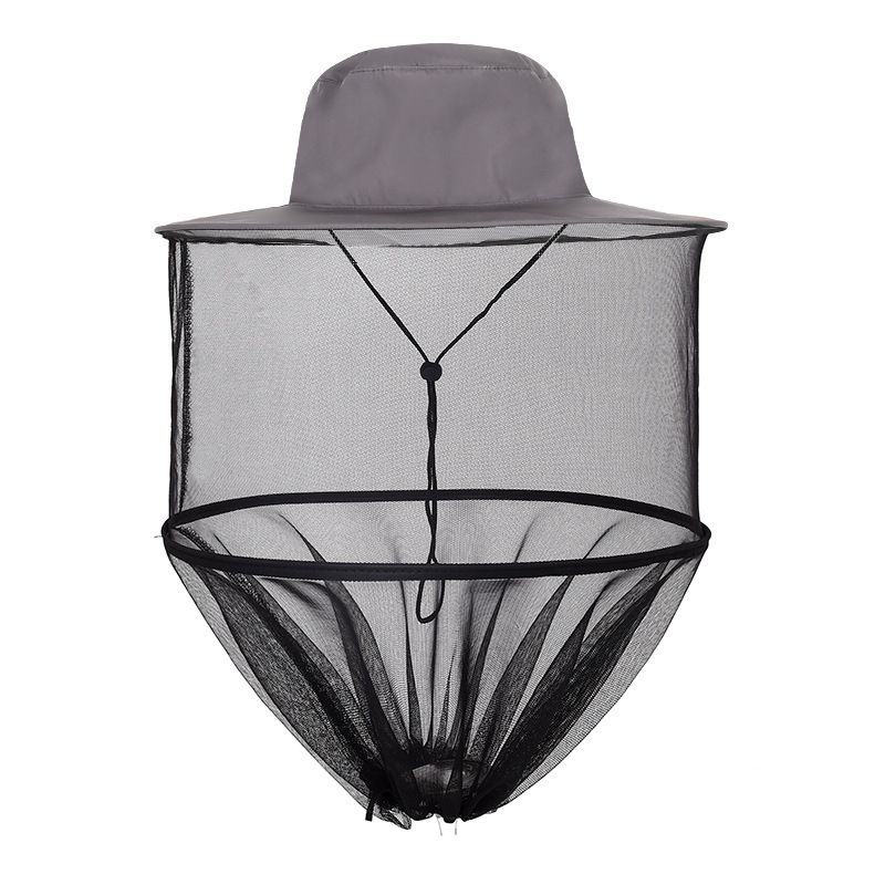 Mosquito Head Net Textile Sun Hat with Netting Outdoor Hiking Camping Gardening Adjustable ss0412