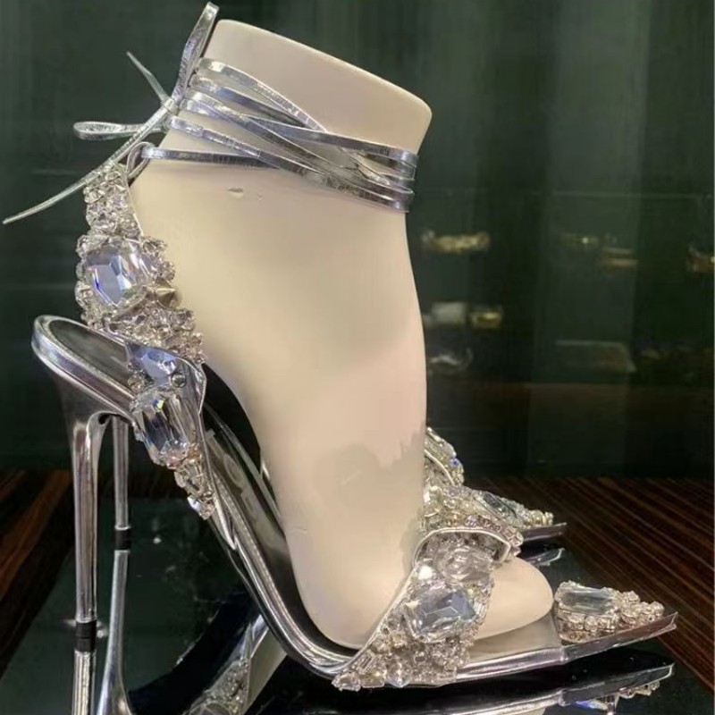 Classic fashion women's sandals brand design Crystal ankle high heels 10.5cm pointy stiletto wedding celebration dancing rhinestone last design women's shoes plus 42, As pic
Classic fashion women's sandals brand design Crystal ankle high heels 10.5cm pointy stiletto wedding celebration dancing rhinestone last design women's shoes plus 42, As pic