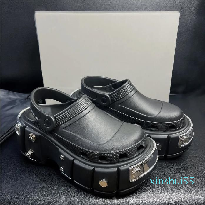 Designer Hardcrocs Sandal Round toe Rubber Sandal Men Women Waterproof Thick Soled Punk Studded Slippers, Color
Designer Hardcrocs Sandal Round toe Rubber Sandal Men Women Waterproof Thick Soled Punk Studded Slippers, Color