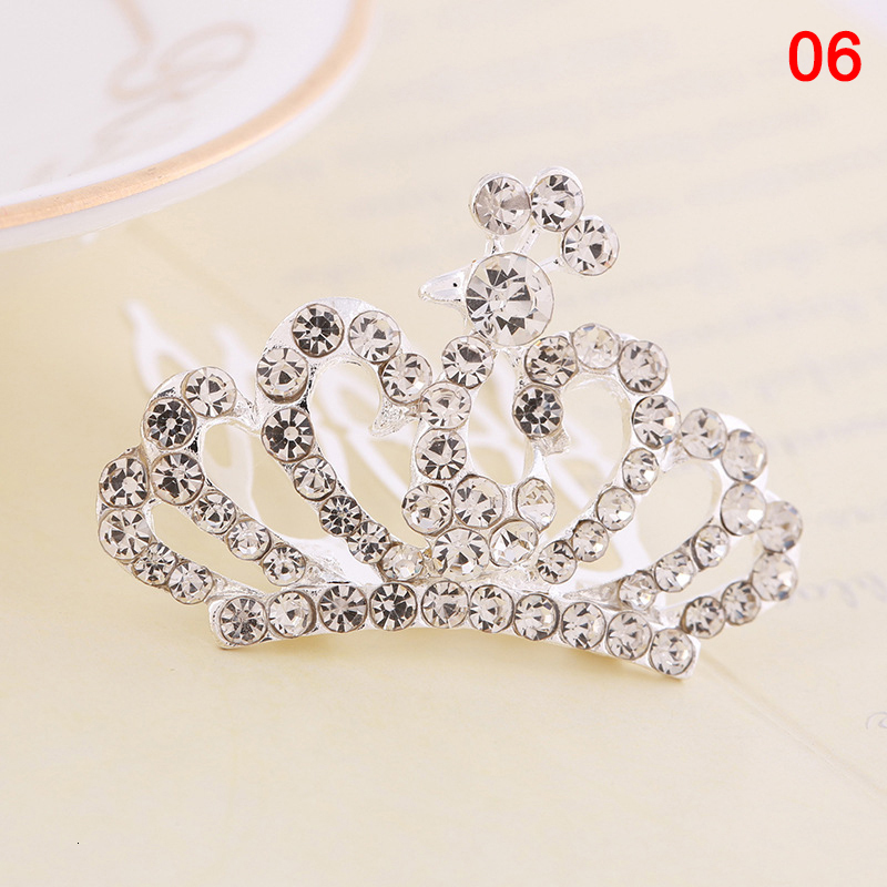 Hair Accessories Girls Kids Princess Crown Mini Cute Flower Crystal Combs Birthday Party Tiaras Decor Jewelry 230412