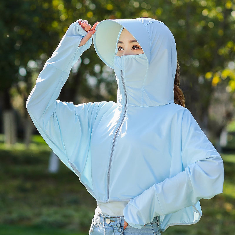 Women's Jackets Women's Sunscreen Hat Ice Silk Clothing Summer Large Edge Outdoor Shirt Short Coat UV Protective Boys' Hat 230412