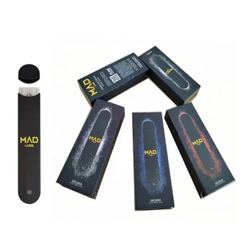 Mad Labs Disposable Vape Pens E Cigarettes 1ml Empty Oil Cartridges Pod Device 280mAh Rechargeable Battery for D8 Thick Oil With Packaging Box
Mad Labs Disposable Vape Pens E Cigarettes 1ml Empty Oil Cartridges Pod Device 280mAh Rechargeable Battery for D8 Thick Oil With Packaging Box