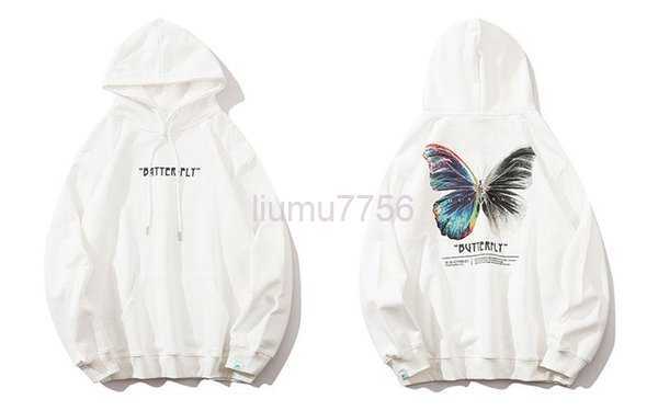 Sweatshirts Hoodies Butterfly Couples Print Streetwear Hip Hop Casual Hooded Sweat Shirts Fashion Pullove O7SZ, White
Sweatshirts Hoodies Butterfly Couples Print Streetwear Hip Hop Casual Hooded Sweat Shirts Fashion Pullove O7SZ, White