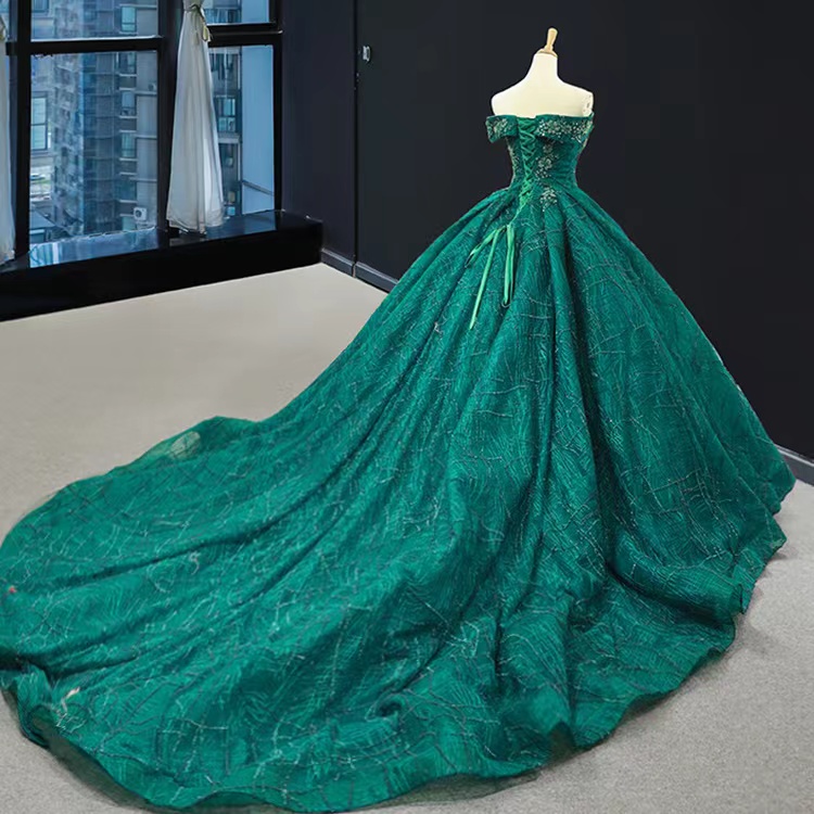 Dubai Elegant Long Sleeves A-Line Wedding Des off shoulder sequined Lace Appliques Beaded Vestios De Novia Bridal Gowns with Buttons Plus Size quincea