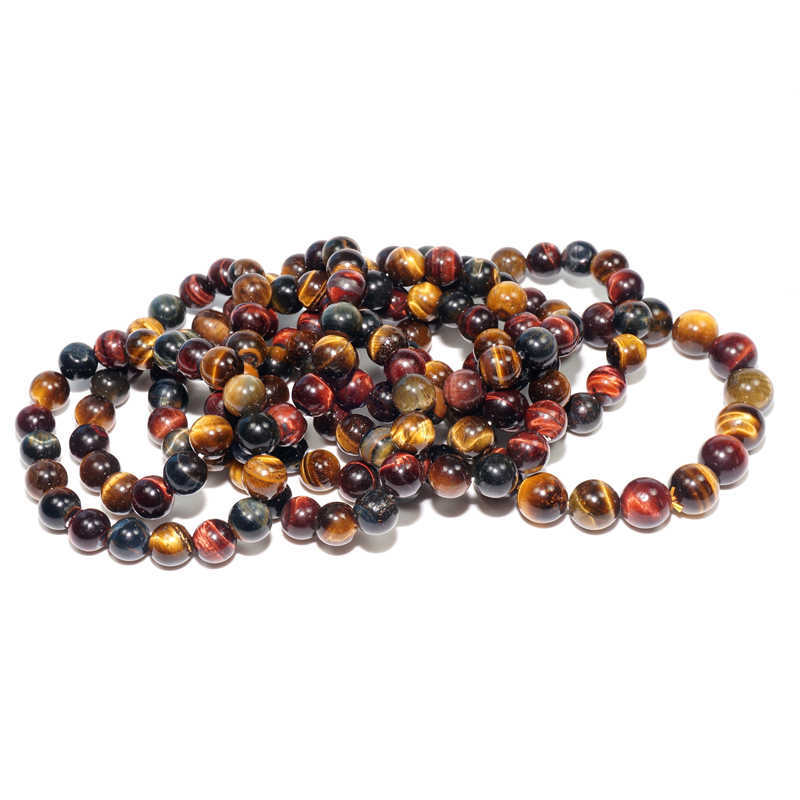 chakras bracelet Vente En Gros De Cristaux En Vrac Bracelets En Gros Bracelet Tricolore En Oeil De Tigre Bracelet Perl