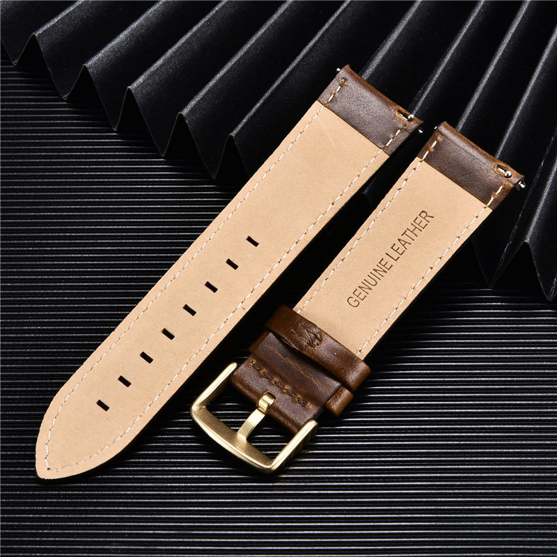Watch Bands Quick Release Straps Men Women Genuine Leather Watchbands 18mm 20mm 22mm Smart Watch Band Watch Accessories 230411