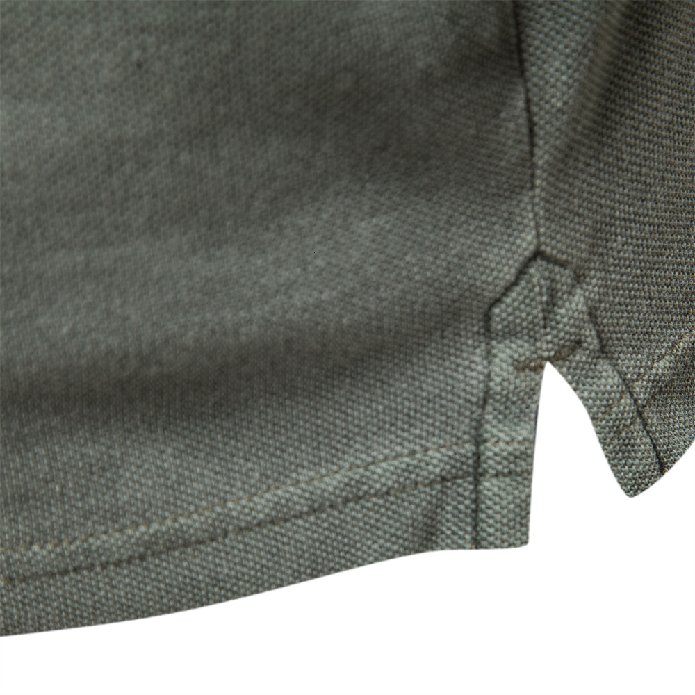 Men's Polos AIOPEON 100% Cotton Solid Color Men's Polo Shirt Casual Short Sleeve Transition Men's Shirt Fashion Street Men's Polo 