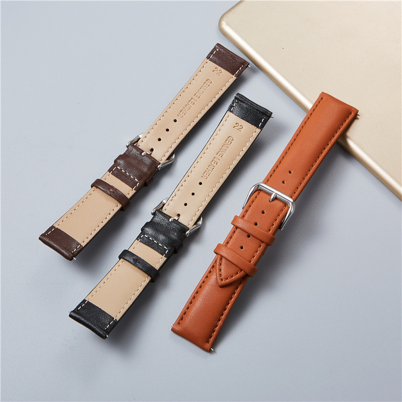 Watch Bands Genuine Leather Watchbands Calfskin Replace Watch Straps 18mm 20mm 22mm 24mm Watch Accessories Men Women Soft Watchband 230411