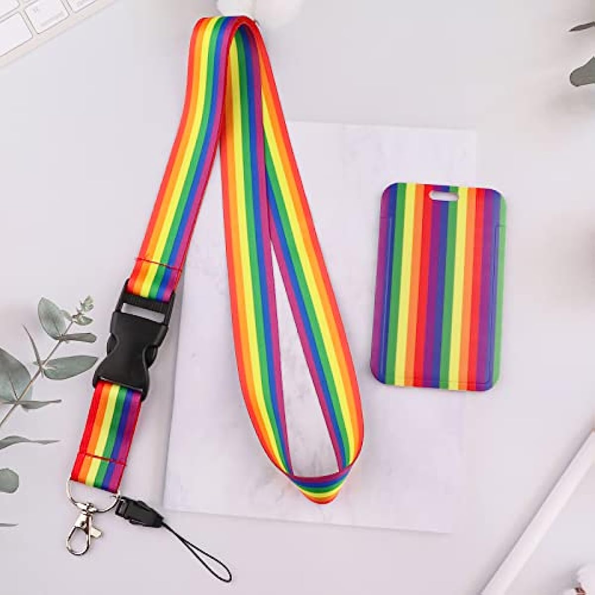 Rainbow Flag ID Lanyard Badge Holder for Women Men Teens Breakaway Pride Gay Key Lanyard for ID Badges Wallet Cruise Ship Card
Rainbow Flag ID Lanyard Badge Holder for Women Men Teens Breakaway Pride Gay Key Lanyard for ID Badges Wallet Cruise Ship Card