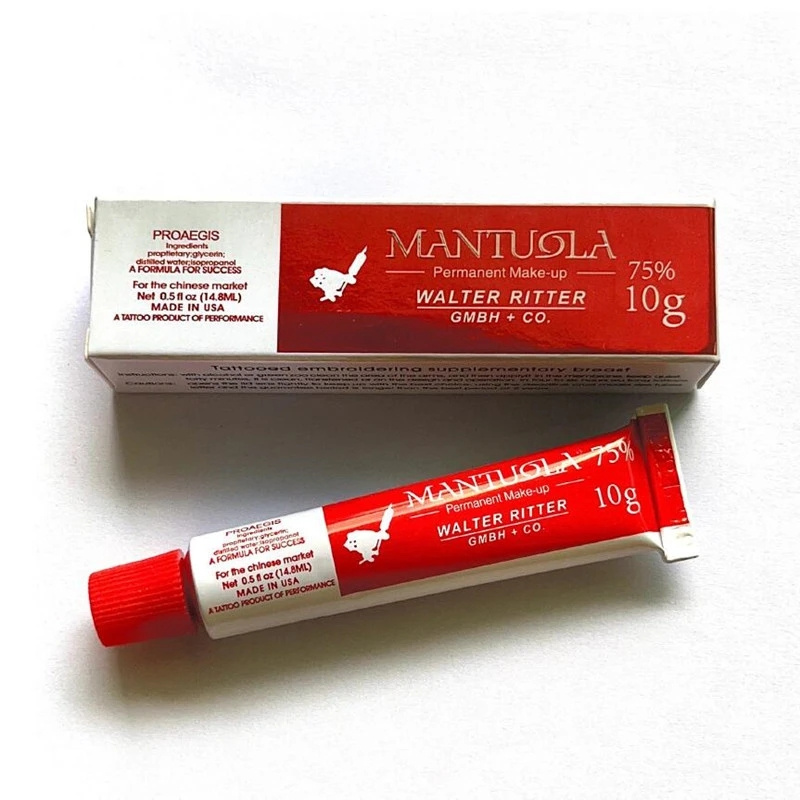 75% MANTUOLA Tattoo Cream Before Permanent Makeup Microblading Eyebrow Lips 10g Cream