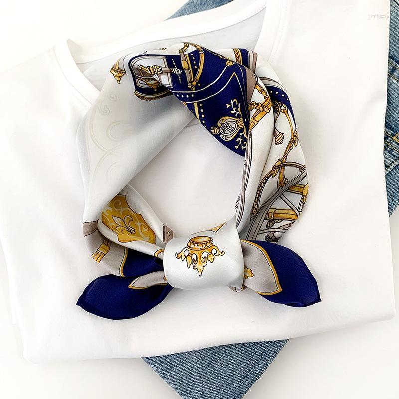 Scarves Fashion Silk Hair Scarf Women Handkerchief Printed Female Square Head Bandana Hijab Pure Luxury Wraps FoulardScarves Kiml22
Scarves Fashion Silk Hair Scarf Women Handkerchief Printed Female Square Head Bandana Hijab Pure Luxury Wraps FoulardScarves Kiml22