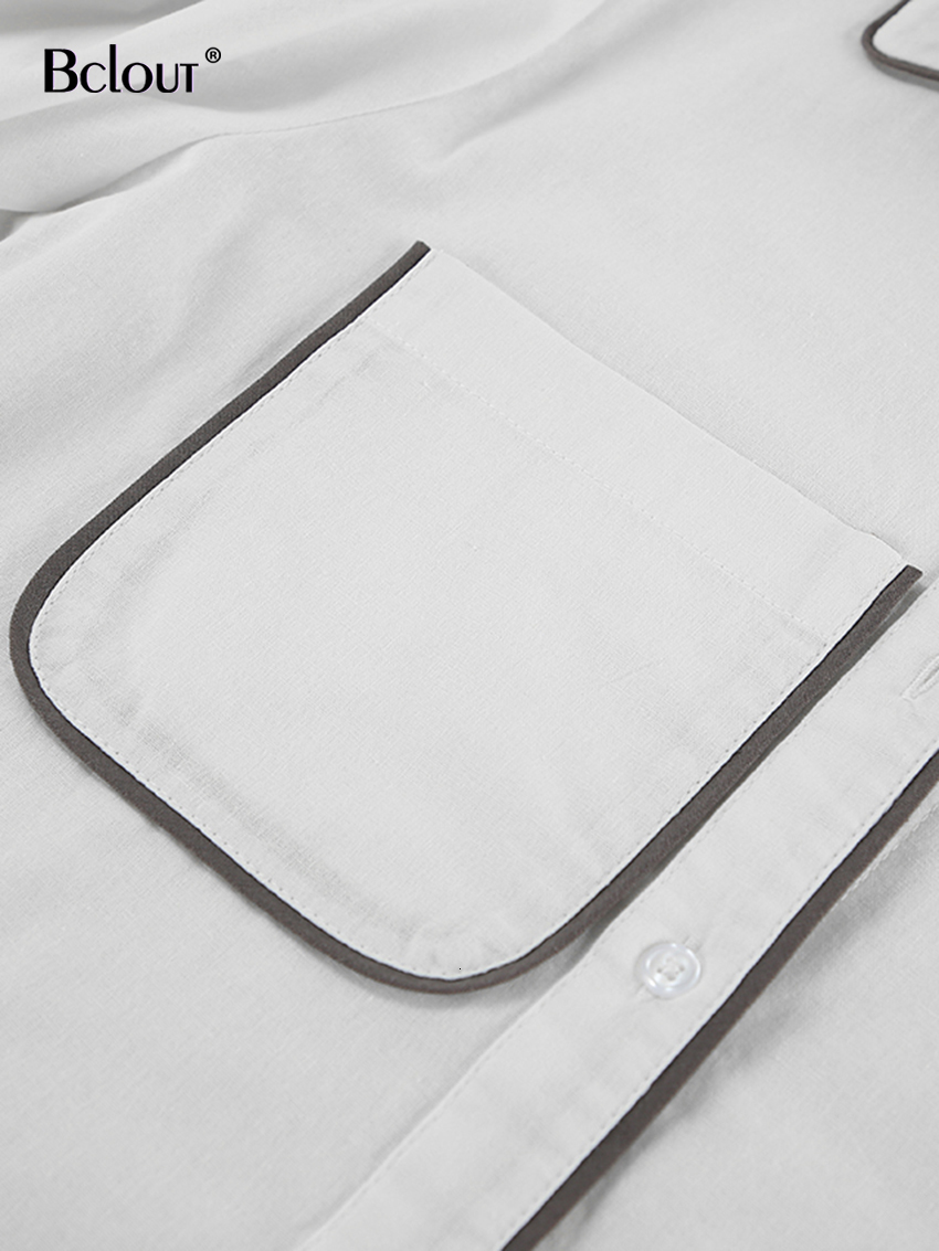 Women s Tracksuits Bclout Summer Patchwork Linen Shorts Set s 2 Pieces Fashion Lantern Sleeve Loose Blouses Vacation Thin Cotton Suits 230411