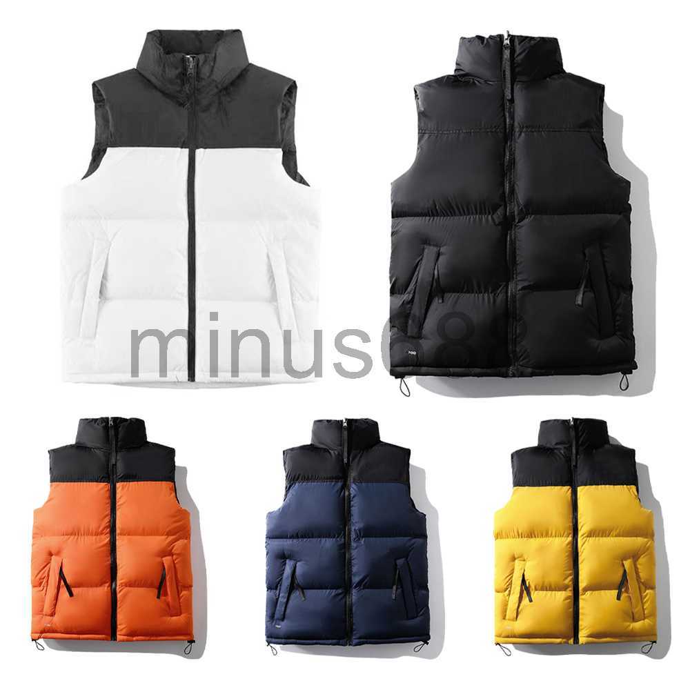Mens Vests Puffer Vest Gilet Mensdesigner Weste Waistcoat Feather Material Loose Coat Graphite Gray Black and White Blue Fashion Trend Couple Si