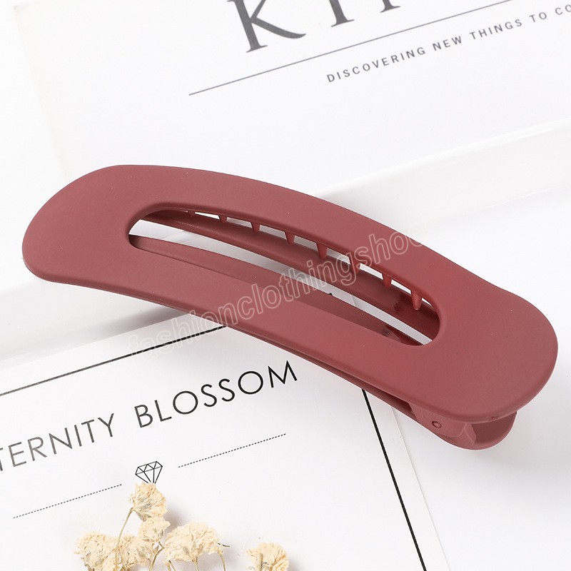Korean Hair Clips for Women Large Matte Hair Barrettes Colorful Solid Color Duckbill Clip Girls Hair Accessories