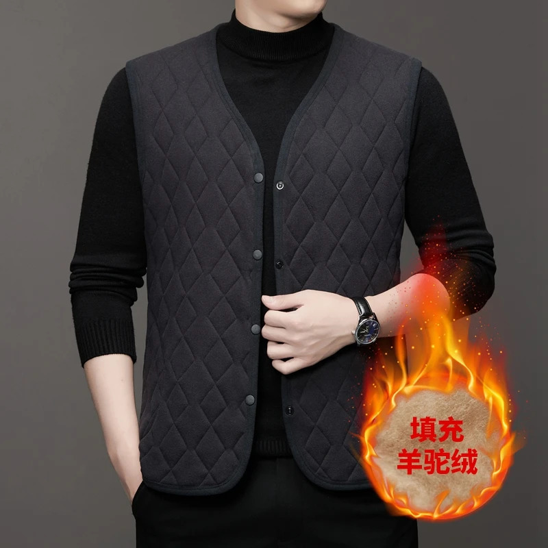 Mens Down Parkas Quality Thick Warm Vest Parka Winter Jacket Clothing Plaid Alpaca Coats Chamarras Para Hombre Erkek Mont Ropa Chaleco 231110