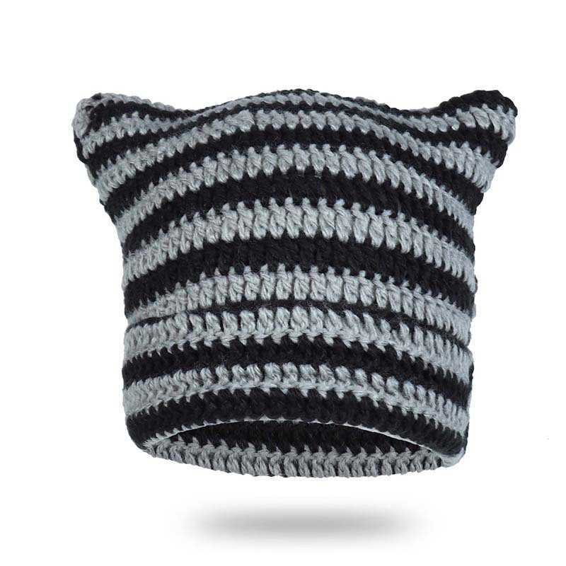 HBP Handmade striped contrasting cowhorn wool hat, personalized knitted hat, pullover hat, adult demon pointed hat, headband hat trend, Black6
HBP Handmade striped contrasting cowhorn wool hat, personalized knitted hat, pullover hat, adult demon pointed hat, headband hat trend, Black6