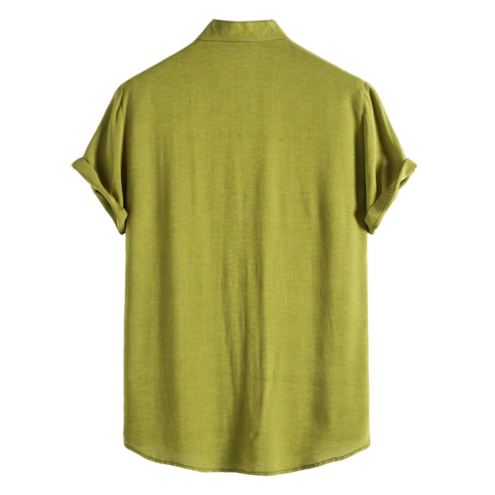 Men's Casual Shirts Summer men's shirt Harajuku solid color men's casual loose fitting short sleeved men's shirt camisa masculina 
