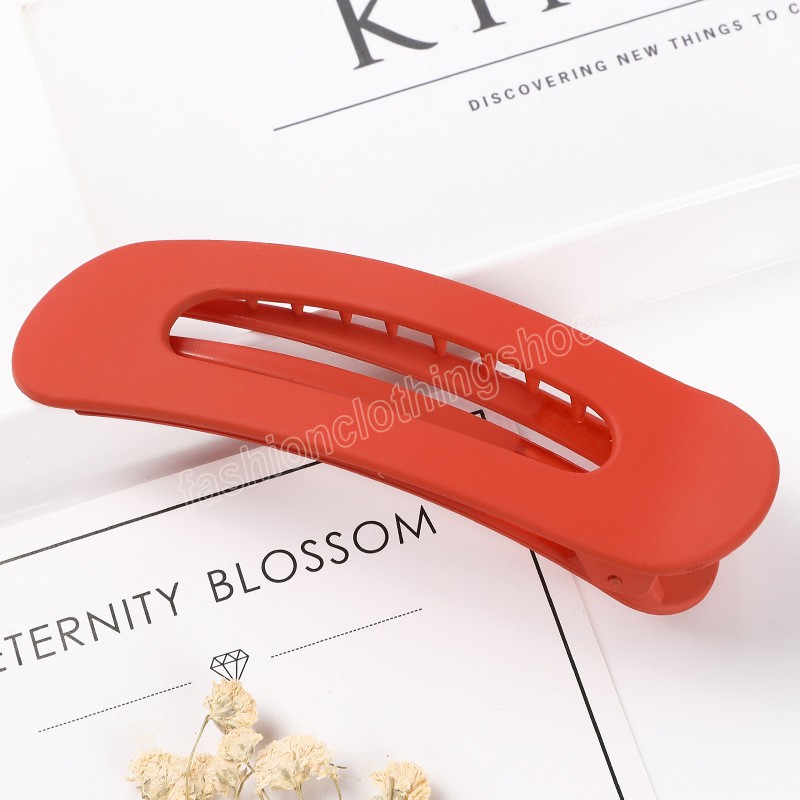 Korean Hair Clips for Women Large Matte Hair Barrettes Colorful Solid Color Duckbill Clip Girls Hair Accessories