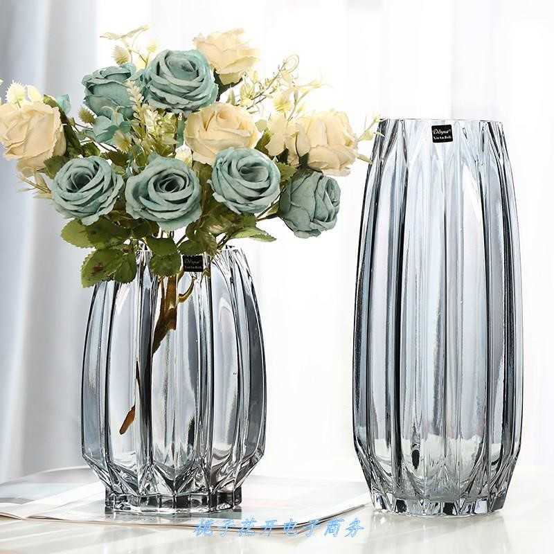 Vases Vase Home Decor Large Glass Vases Bottle Transparent Hydroponic Terrarium Room Flower Decoration Vase P230411