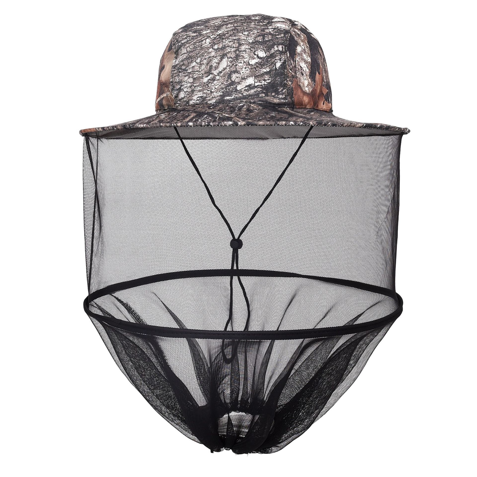Mosquito Head Net Textile Sun Hat with Netting Outdoor Hiking Camping Gardening Adjustable ss0412