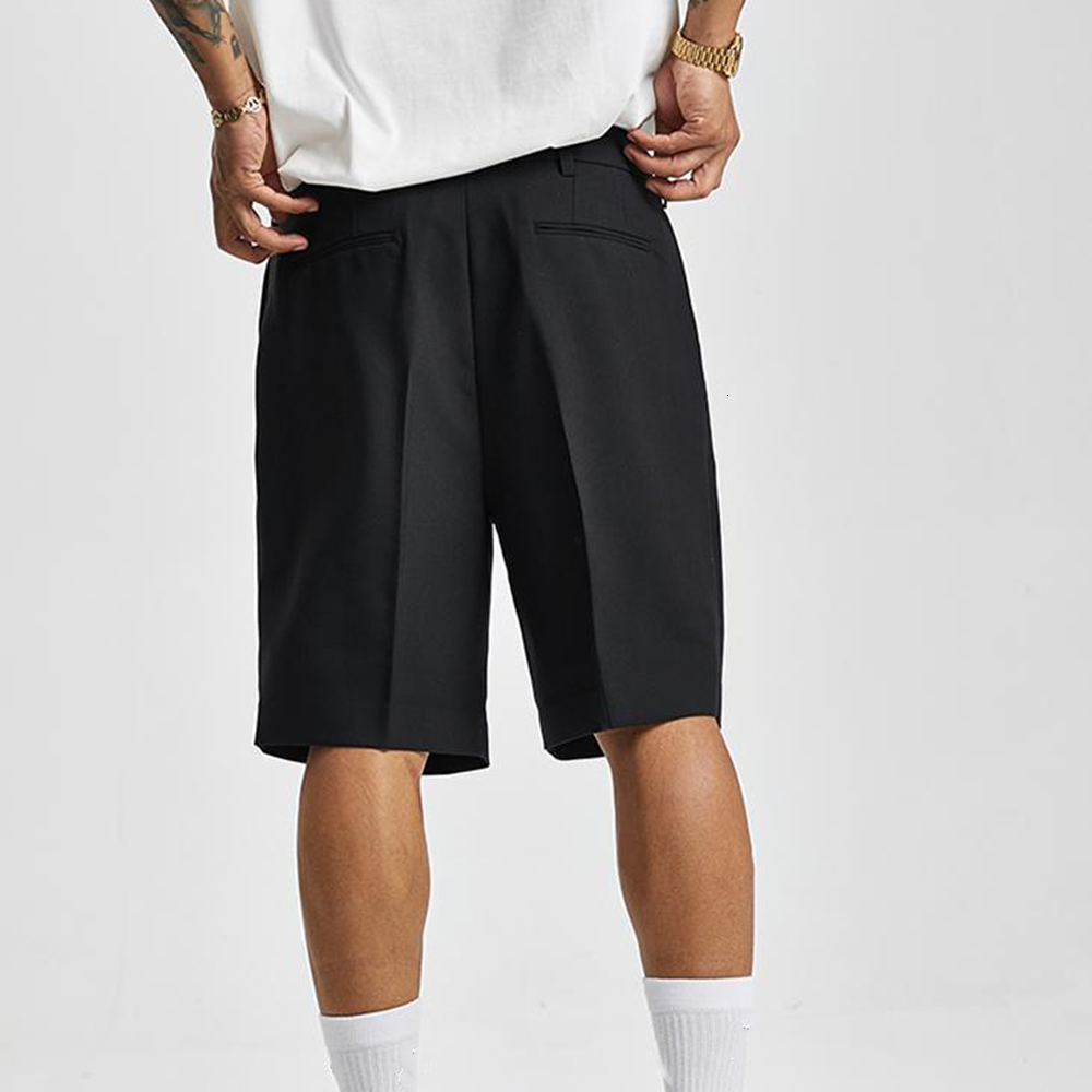 Men's Shorts Men's straight summer fashion solid casual loose trend men's Korean short sleeved long sleeved tactile street clothing 230