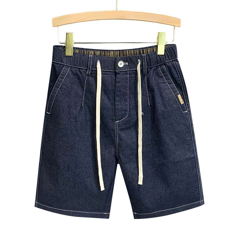 Men's Shorts Summer Men's Straight Denim Shorts Brushed Elastic Waist Bag Casual Men's Beach Shorts Cargo Jeans Bermuda 230412