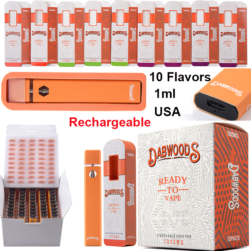 USA Stock Dabwoods Disposable E Cigarettes Empty 1ml Starter Kits Packaging Rechargeable 280mAh Battery Disposable Vape Pens Ceramic Coil Device Pods 10 Flavors
USA Stock Dabwoods Disposable E Cigarettes Empty 1ml Starter Kits Packaging Rechargeable 280mAh Battery Disposable Vape Pens Ceramic Coil Device Pods 10 Flavors