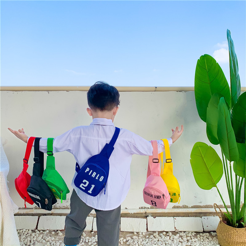Backpacks Bags For Kids Fashion Letters Girls Chest Bag Sports Casual Boy Shoulder Messenger Packet Trend Fanny Pack 230412