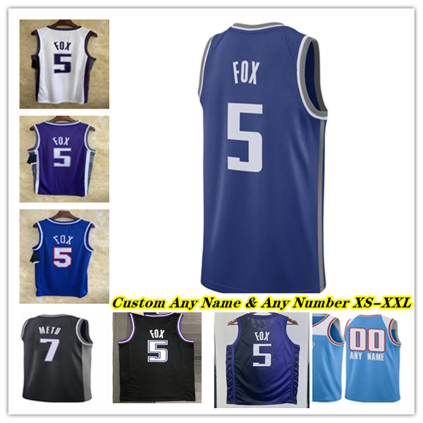 Printed De'Aaron Fox Basketball Jersey Domantas Sabonis Malik Monk Keegan Murray Harrison Barnes Kevin Huerter JaVale McGee Jason Williams Webber KING City Edition
